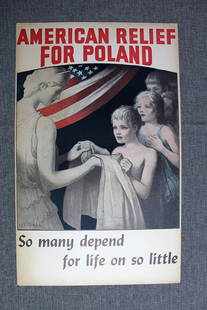 American Relief For Poland - So Many - Art By W.t. Benda (1945) 13.75" X 22" WWII Poster: American Relief For Poland - So Many - Art By W.t. Benda (1945) 13.75" X 22" WWII Poster Reserve: $404.00 Shipping:Domestic: Flat-rate of $28.00 to anywhere within the contiguous U.S.International: