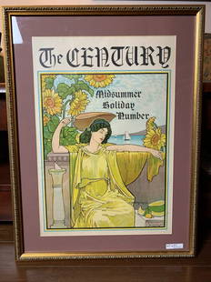 The Century Midsummer Holiday - Art By Louis Rhead (1895) 18" X 25" US Advertising Poster - Framed: The Century Midsummer Holiday - Art By Louis Rhead (1895) 18" X 25" US Advertising Poster - Framed Reserve: $489.00 Shipping:Domestic: Flat-rate of $112.00 to anywhere within the contiguous