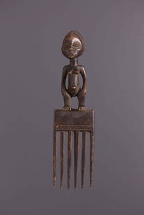 Luba comb - DRC ex-Zaïre - African Art Tribal Art: Title: Luba comb - DRC ex-Zaïre - African Art Tribal ArtDate/Period: Second half 20th centuryOrigin: DRC ex-ZaïreDimension: 11,42 InchMaterials: woodWeight: 0,22 PoundsItem type: usual items,