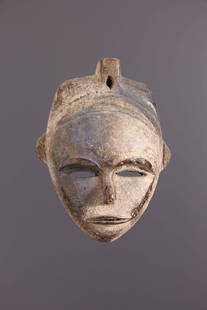 Nzebi mask - Gabon - African Art Tribal Art: Title: Nzebi mask - Gabon - African Art Tribal ArtDate/Period: mid 20th centuryOrigin: GabonDimension: 7,87 InchMaterials: woodWeight: 0,44 PoundsItem type: masksProvenance: Originally from the