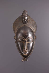 Baoule mask - Ivory Coast - African Art Tribal Art: Title: Baoule mask - Ivory Coast - African Art Tribal Art Date/Period: Second half 20th century Origin: Ivory Coast Dimension: 13,78 Inch Materials: wood Weight: 1,98 Pounds Item type: masks Provenanc