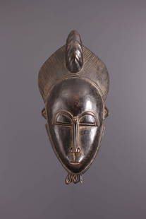 Baoule mask - Ivory Coast - African Art Tribal Art: Title: Baoule mask - Ivory Coast - African Art Tribal ArtDate/Period: Second half 20th centuryOrigin: Ivory CoastDimension: 13,78 InchMaterials: woodWeight: 1,98 PoundsItem type: masksProvenance: