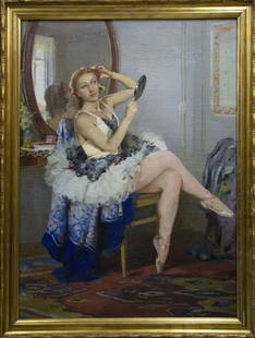 Oil painting Portrait of a girl Plamenitsky Anatoly Alexandrovich: ?Vernd 105 *** ABOUT THIS PAINTING *** * TITLE: "Portrait of a girl" * ARTISTS: Plamenitsky Anatoly Alexandrovich * SIZE: 156x120 cm/'61.41x47.24 inches' * MEDIUM: oil, canvas * HAND PAINTED: Original