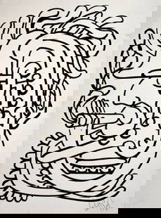 Luis Miguel Valdes Cuban ink 2008, 15 x 11.1 in.: Artist: Luis Miguel Valdes (Cuba, 1949) Work Title: Glifos 2 Date/Period: 2008 Medium: ink Overall Size: 15 x 11.1 in. (38 x 28 cm.) Reserve: $360.00 Shipping: Domestic: Flat-rate of $25.00 to an