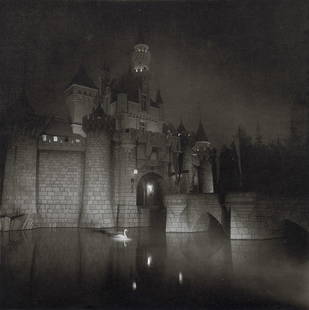 DIANE ARBUS - A Castle in Disneyland, 1962: Artist: Diane ArbusTitle: A Castle in Disneyland, 1962Medium: Photo Litho, 1972, USADimensions: 8.3x8.3"Description: Heat Wax Mounted on 11x14" Conservation BoardArtist Bio: Diane Arbus was an