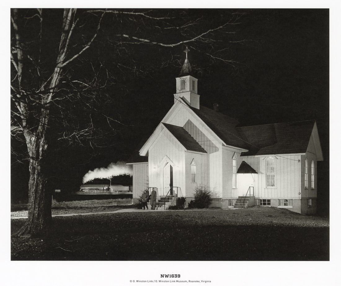O. WINSTON LINK - Presbyterian Church, Train No. 17: Artist: O. Winston Link Title: The Presbyterian Church in Seven-Mile Ford with Train No. 17, Virginia, 1957 Medium: Photo Litho, 2019, Germany Dimensions: 10.1x8" Description: Unmounted Artist Bio: O.