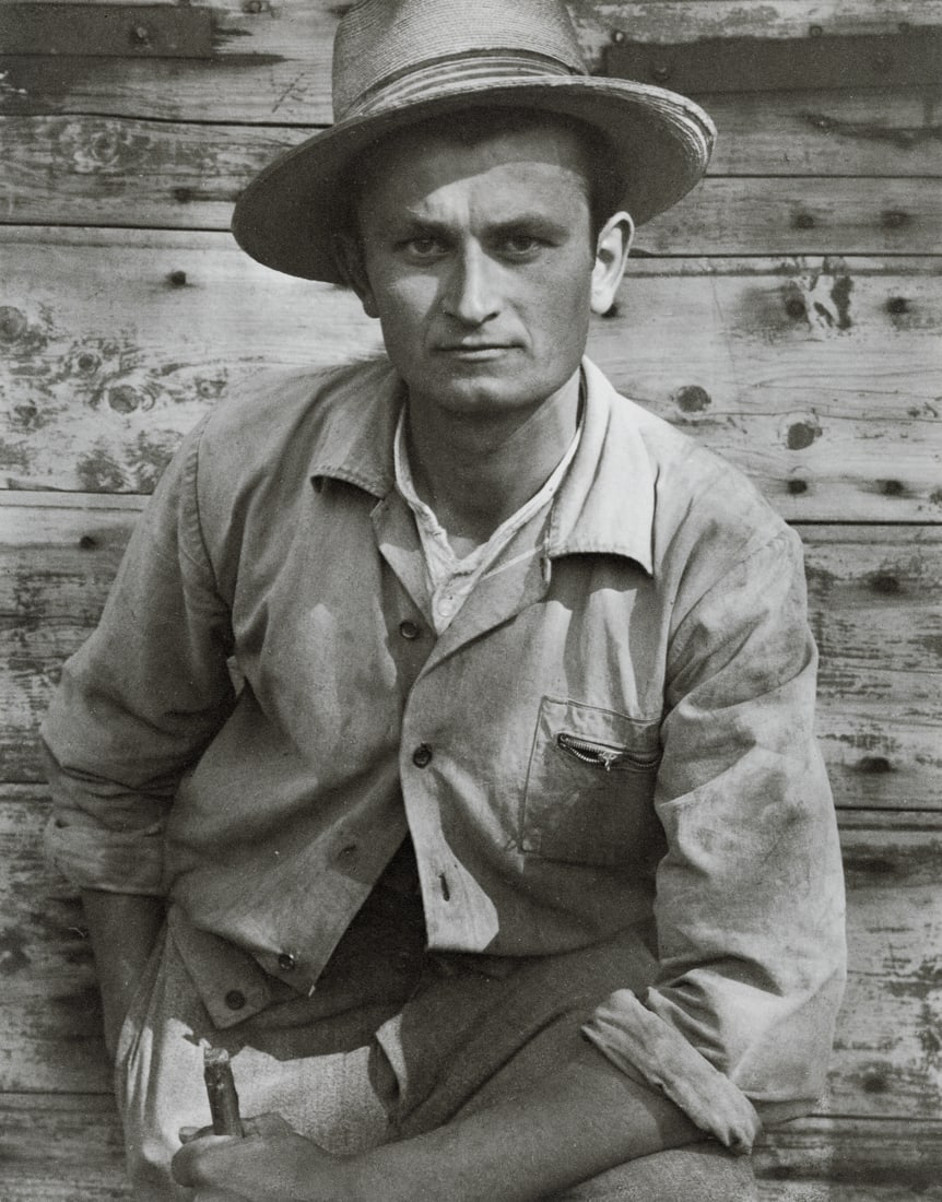 PAUL STRAND - Young Man, Luzzara, Italy, 1953: Artist: Paul Strand Title: Young Man, Luzzara, Italy, 1953 Medium: Phoot Litho, 1976, USA Dimensions: 7.05x9" Description: Heat Wax Mounted on 11x14" Conservation Board Artist Bio: Paul Strand (1890 -