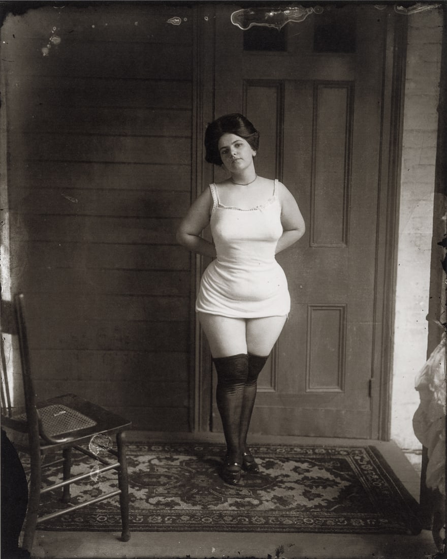 E.J. BELLOCQ - Storyville Prostitute, New Orleans: Artist: E.J. Bellocq Title: Storyville Prostitute, New Orleans Medium: Photo Litho, 1996, Italy Dimensions: 7.95x9.95" Description: Heat Wax Mounted on 11x14" Conservation Board Artist Bio: John Ernes