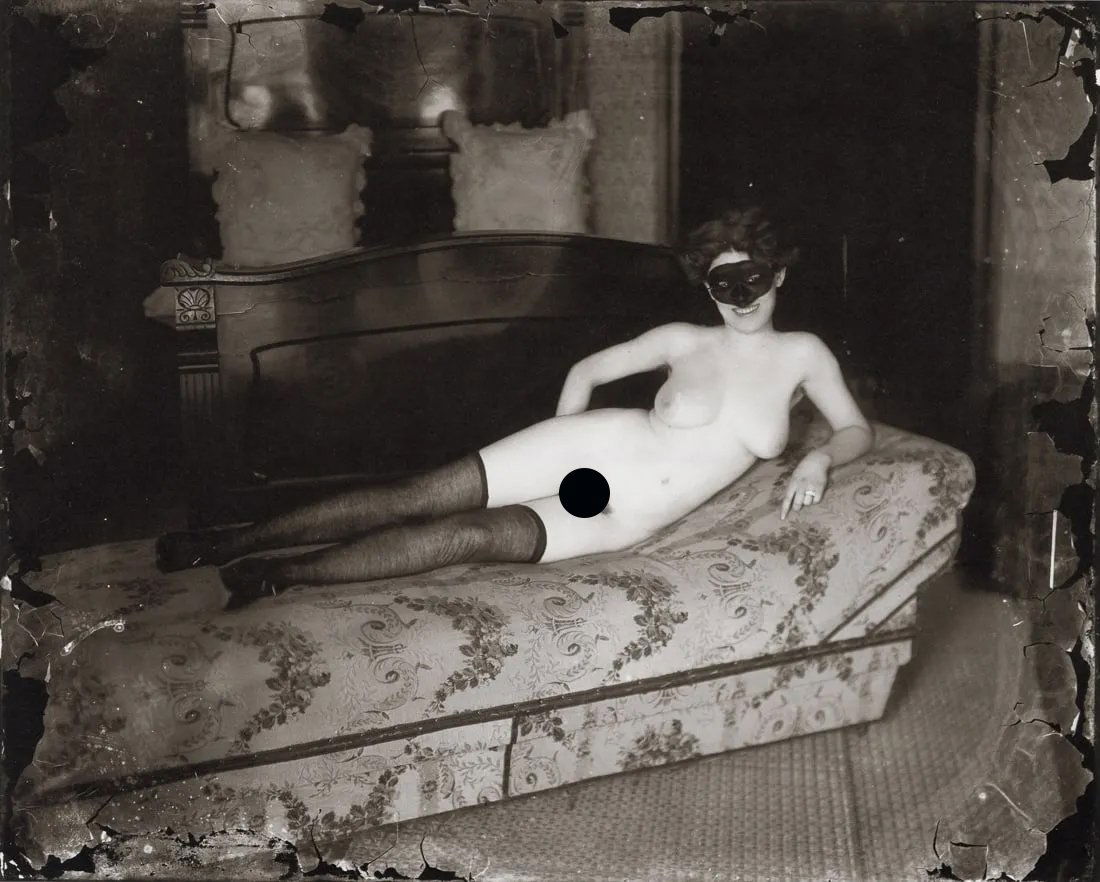 E.J. BELLOCQ - Storyville Prostitute, New Orleans: Artist: E.J. Bellocq Title: Storyville Prostitute, New Orleans, 1912 Medium: Photo Litho, 1996, Italy Dimensions: 9.9x7.95" Description: Heat Wax Mounted on 11x14" Conservation Board Artist Bio: John