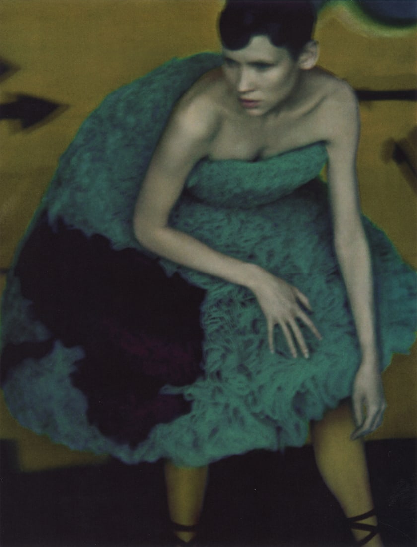 SARAH MOON - Sveta Pour Hussein, Chalayan, 2000: Artist: Sarah Moon Title: Sveta Pour Hussein, Chalayan, 2000 Medium: Photo Litho, 2017, China Dimensions: 7.95x10.4" Description: Heat Wax Mounted on 11x14" Conservation Board Artist Bio: Sarah Moon (