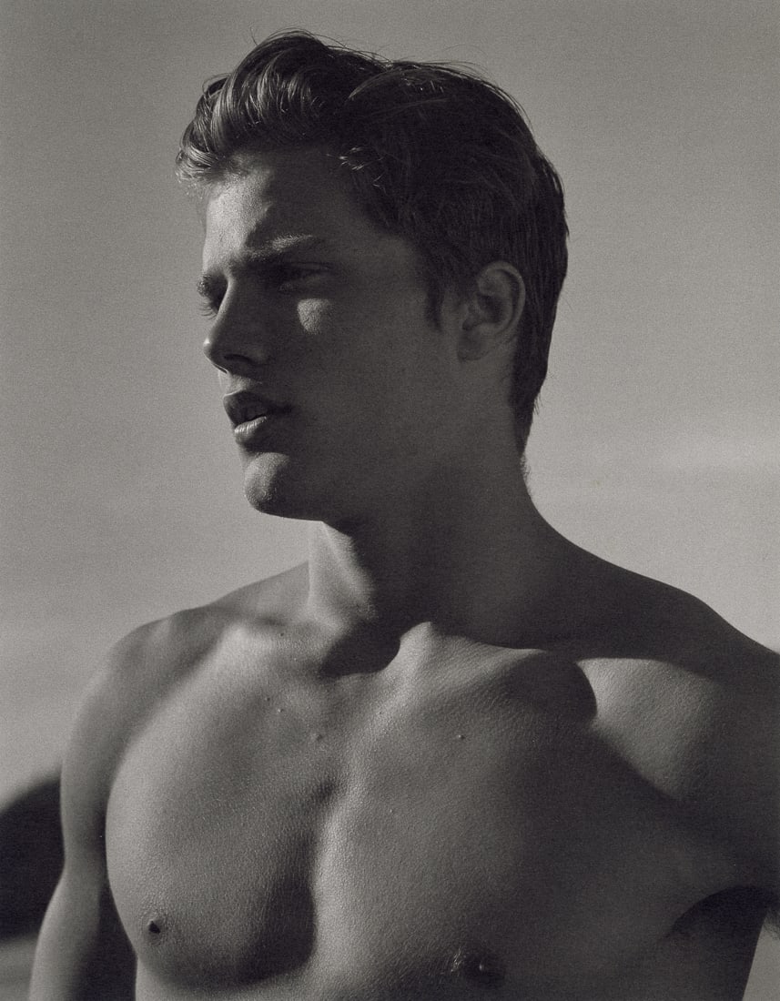 BRUCE WEBER - Tom, Adirondack Park, 1988: Artist: Bruce Weber Title: Tom, Adirondack Park, 1988 Medium: Sheet Fed Gravure, 1990, USA Dimensions: 7.3x9.35" Description: Heat Wax Mounted on 11x14" Conservation Board Artist Bio: Bruce Weber is a