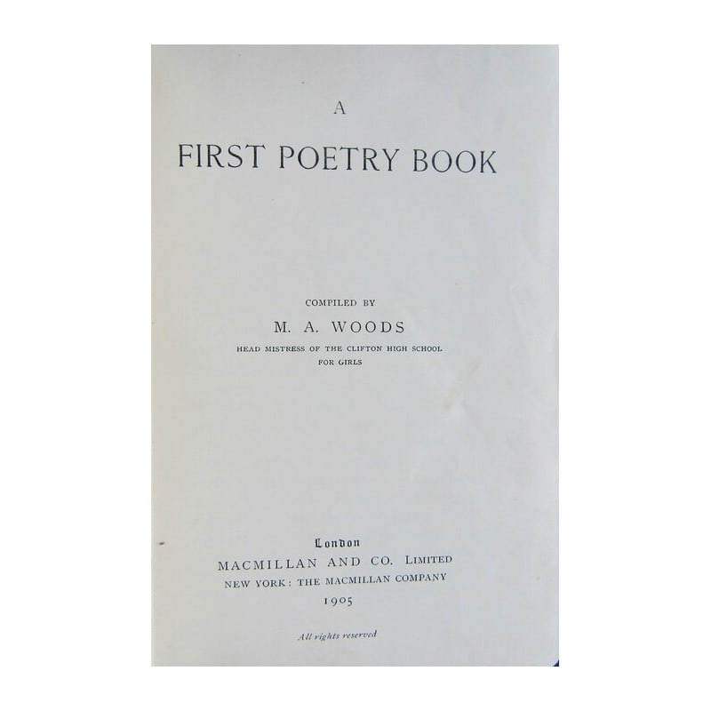 A First Poetry Book (1 of 1)