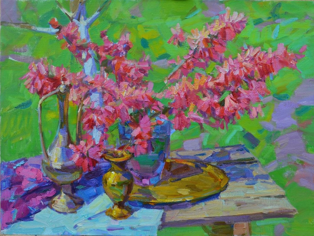 Oil painting Flowering branches Tepeta Miacheslav (1 of 5)