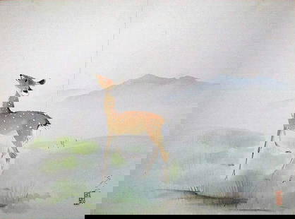 Mid-20th cent. Original Japanese Art: Title: Mid-20th cent. Original Japanese Art Author: Hand-Painted In Sketchbook - Landscapes & Botanicals Date: mid 20th cent. Publisher: N/A Edition: N/A Additional Info: Early - mid 20th century. 7 d