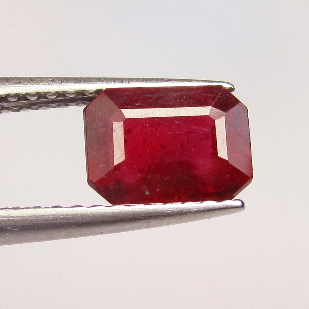 1.79 Ctw Natural Mozambique Red Ruby Octagon Cut (1 of 2)