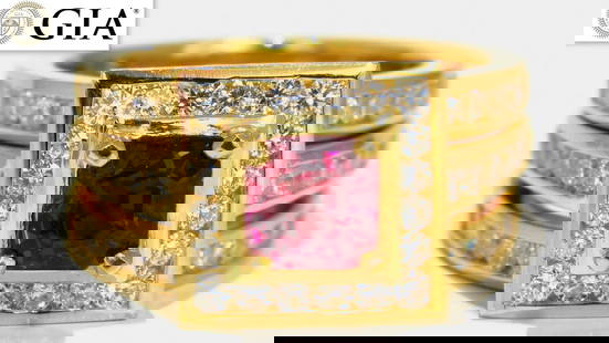 GIA Certified 1.51ct Asscher cut vivid red ruby 2.00ct diamonds ring 18kt+: MAGNIFICENT JEWELS GIA Certified 1.51Ct Natural Ruby Ring Report: 5171034909 Octagonal cut (asscher cut) Excellent color stability Pigeon Blood Red. Excellent cut Clean Clarity Thailand Origin Round D