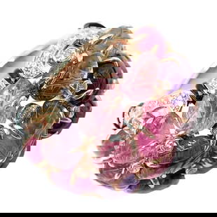 Rare! Authentic Cartier 18k Rose Gold Diamond Carved Rubelite Amethyst Onyx Ring: Rare! Authentic Cartier 18k Rose Gold Diamond Carved Rubelite Amethyst Onyx Ring Rare! Authentic Cartier 18k Rose Gold Diamond Carved Rubelite Amethyst Onyx Ring Product Description About This Piece: