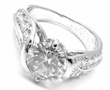 Authentic! Van Cleef & Arpels Platinum 1.88ct VVS1 E Diamond Engagement Ring GIA: Authentic! Van Cleef & Arpels Platinum 1.88ct VVS1 E Diamond Engagement Ring GIA Authentic! Van Cleef & Arpels Platinum 1.88ct VVS1 E Diamond Engagement Ring GIA Product Description About This Piece: