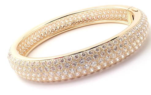 Authentic! Cartier Etincelle 18k Yellow Gold 20ct Diamond Pave Bangle Bracelet: Authentic! Cartier Etincelle 18k Yellow Gold 20ct Diamond Pave Bangle Bracelet Authentic! Cartier Etincelle 18k Yellow Gold 20ct Diamond Pave Bangle Bracelet Product Description About This Piece: Meta