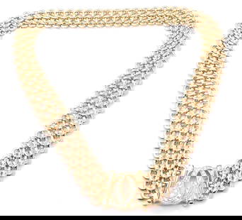 Authentic! Cartier Penelope 18k Yellow Gold Diamond Double C Three Row Necklace: Authentic! Cartier Penelope 18k Yellow Gold Diamond Double C Three Row Necklace Authentic! Cartier Penelope 18k Yellow Gold Diamond Double C Three Row Necklace Product Description About This Piece: Me