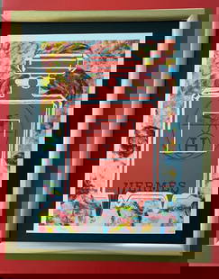 DEATH NYC Hand Signed LG Print Framed 16x20in COA HERMES PARFUM OF PARIS PopArt: This is a Stunning and Scarce 100% Authentic New Print by Death NYC "PARFUM" Hand Signed and Numbered in Pencil by the Artist Limited Edition of 100 Large Size: 45cm x 32cm About 18x13in Fine Art 300