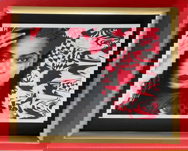 DEATH NYC Signed Large 16x20in Framed ZOE SALDANA Graffiti Pop Art CHANEL: This is a Stunning and Scarce 100% Authentic New Print by Death NYC Hand Signed and Numbered in Pencil by the Artist Limited Edition of 100 Large Size: 45cm x 32cm About 18x13in Fine Art 300 gsm Paper
