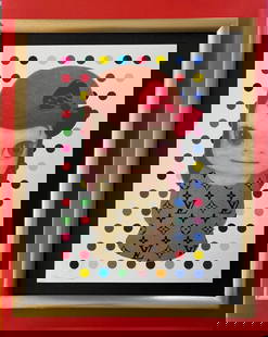 DEATH NYC Signed Large 16x20in Framed YOSHITOMO NARA Graffiti PopArt HIRST SPOTS: This is a Stunning and Scarce 100% Authentic New Print by Death NYC Hand Signed and Numbered in Pencil by the Artist Limited Edition of 100 Large Size: 45cm x 32cm About 18x13in Fine Art 300 gsm Paper