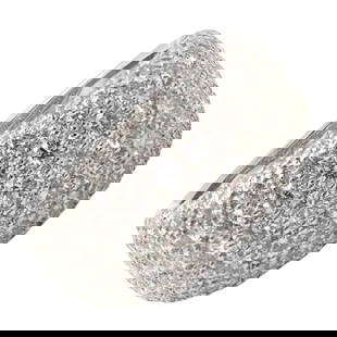 Authentic Cartier 18k White Gold Diamond Band Ring Size 53 US 6 1/4: About Cartier: The company has a long and distinguished history of serving royalty, as well as stars and celebities. One Prince of Wales hailed Cartier as "Joaillier des Rois, Roi des Joailliers" (Jew