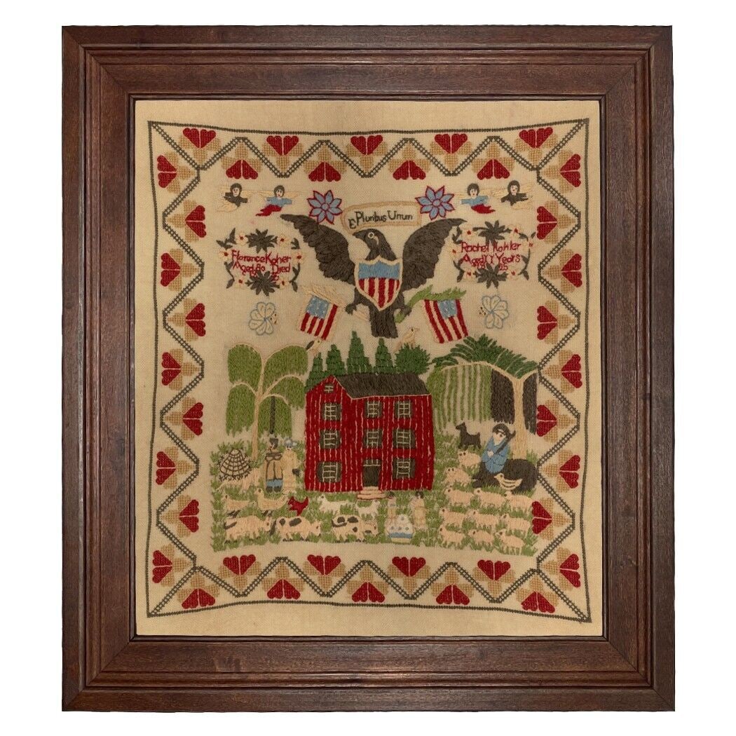 Rachel Kohler Embroidery Needlepoint Sampler Framed PRINT (1 of 4)