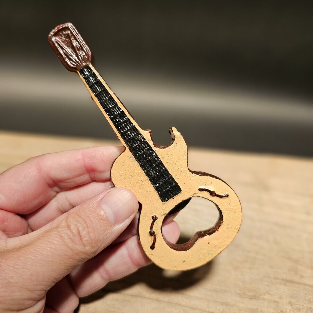5 1/4" Painted Cast Iron Guitar Bottle Opener (1 of 13)