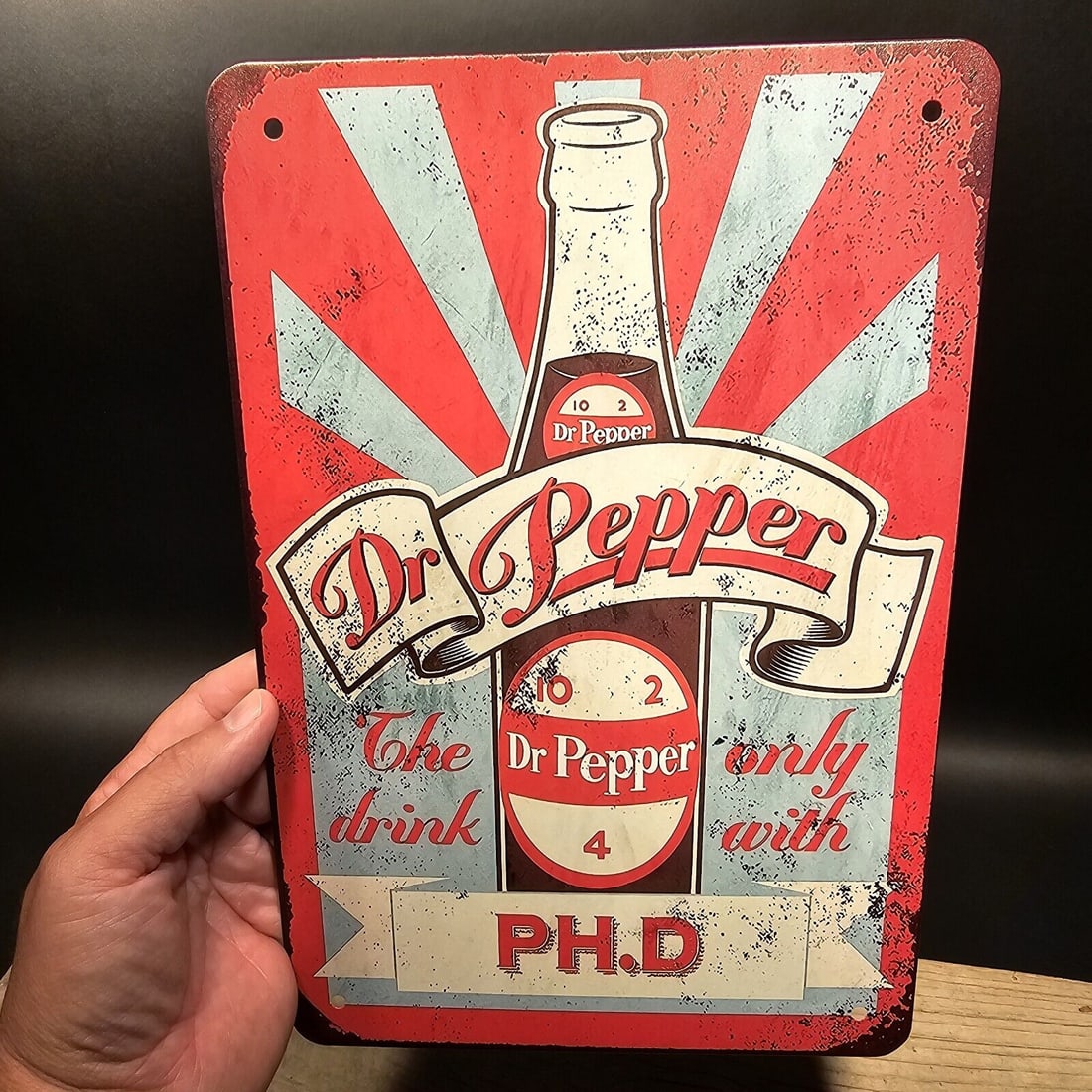 11 3/4" Metal Dr. Pepper Soda Decor Sign (1 of 8)