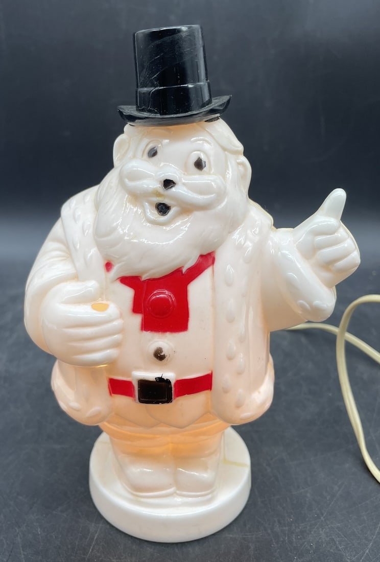 Rare 1950's Harett-gilman Inc. Hard Plastic Santa Claus Bank Light (1 of 8)