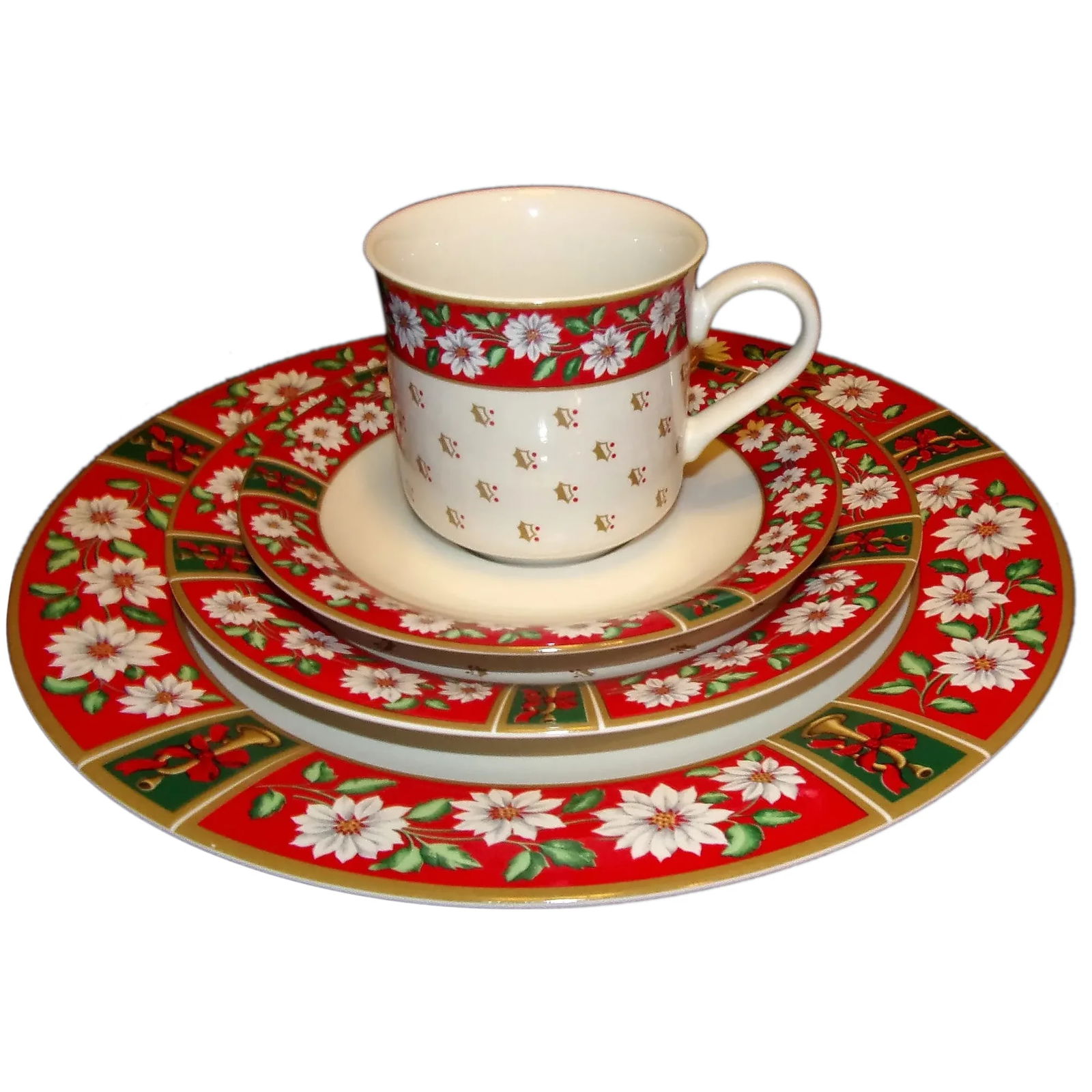 Charlton Hall Classic Traditions Christmas Dishes by Kobe 8 Four Piece Place Setting (1 of 14)