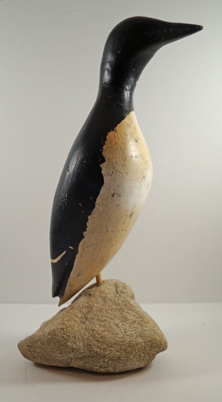 Egg Rock Island Maine Murre Wooden Carved Decoy (1 of 7)
