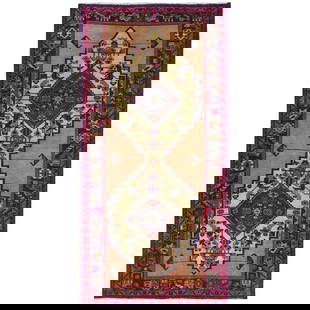 Peach Vintage Persian Nahavand Worn Wool Hand Knotted Runner Rug: Title: Peach Vintage Persian Nahavand Worn Wool Hand Knotted Runner Rug Description: This is a truly genuine one-of-a-kind . It has been Knotted for months and months in the centuries-old weaving craf