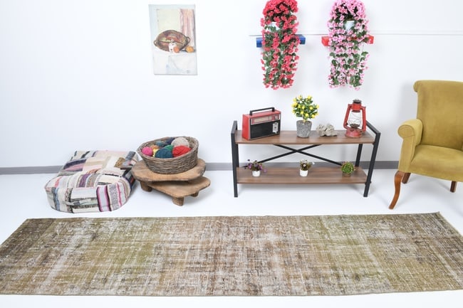 2' x 11' Vintage Turkish Runner Rug - 17913: Title: 2' x 11' Vintage Turkish Runner Rug - 17913 Description: Vintage Turkish Runner Rug Handmade, handwoven with traditional technique. Low pile, soft rug. Rug Condition: Fully cleaned and ready to