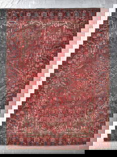 Hand Knotted Persian Heriz Rug 8.5 x 11.5 ft.: Title: Hand Knotted Persian Heriz Rug 8.5 x 11.5 ft. Description: Hand Knotted Persian Heriz Rug 8.5 x 11.5 ft. Dimensions:8.5x11.5 ft Circa :1980 Origin:Iran Material:100 % Wool Reserve: $1,000.00 Sh