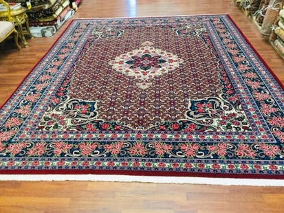 Vintage persian Bidjar Rug-, excellent, 9 '.x 12': Beautiful high quality antique Persian Bidjar Rug, from northwest persia, size 9 ft by 12 ft, circa 1960, excellent condition with lots motifs. high pile throughout, completet rug with all original