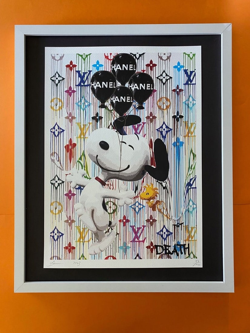 Death NYC LG Framed 16x20in Pop Art Original Certified / Snoopy Balloon Chanel 2 (1 of 6)