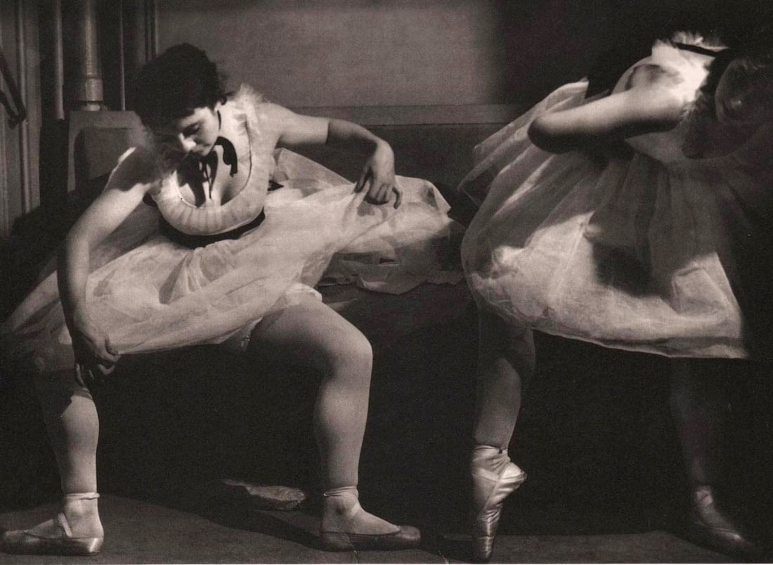 BRASSAI - Ballerinas at the Paris Opera, 1936: Artist: BRASSAI Print Title: Ballerinas at the Paris Opera, 1936 Medium: Photo-lithograph Printed 1980’s in JAPAN Image size (inches) approx. 6.5 x 9.25” Brassai( 1899-1984) was a Hungaria