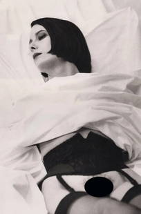 HELMUT NEWTON - Lisa Kitchen, Santa Monica, 1984: Artist: HELMUT NEWTON Print Title: Lisa Kitchen, Santa Monica, 1984 Medium: Duotone Photoengraving Printed in Germany, 1980s Image size (inches) approx. 9 x 6” Helmut Newton (1920-2004) was a G