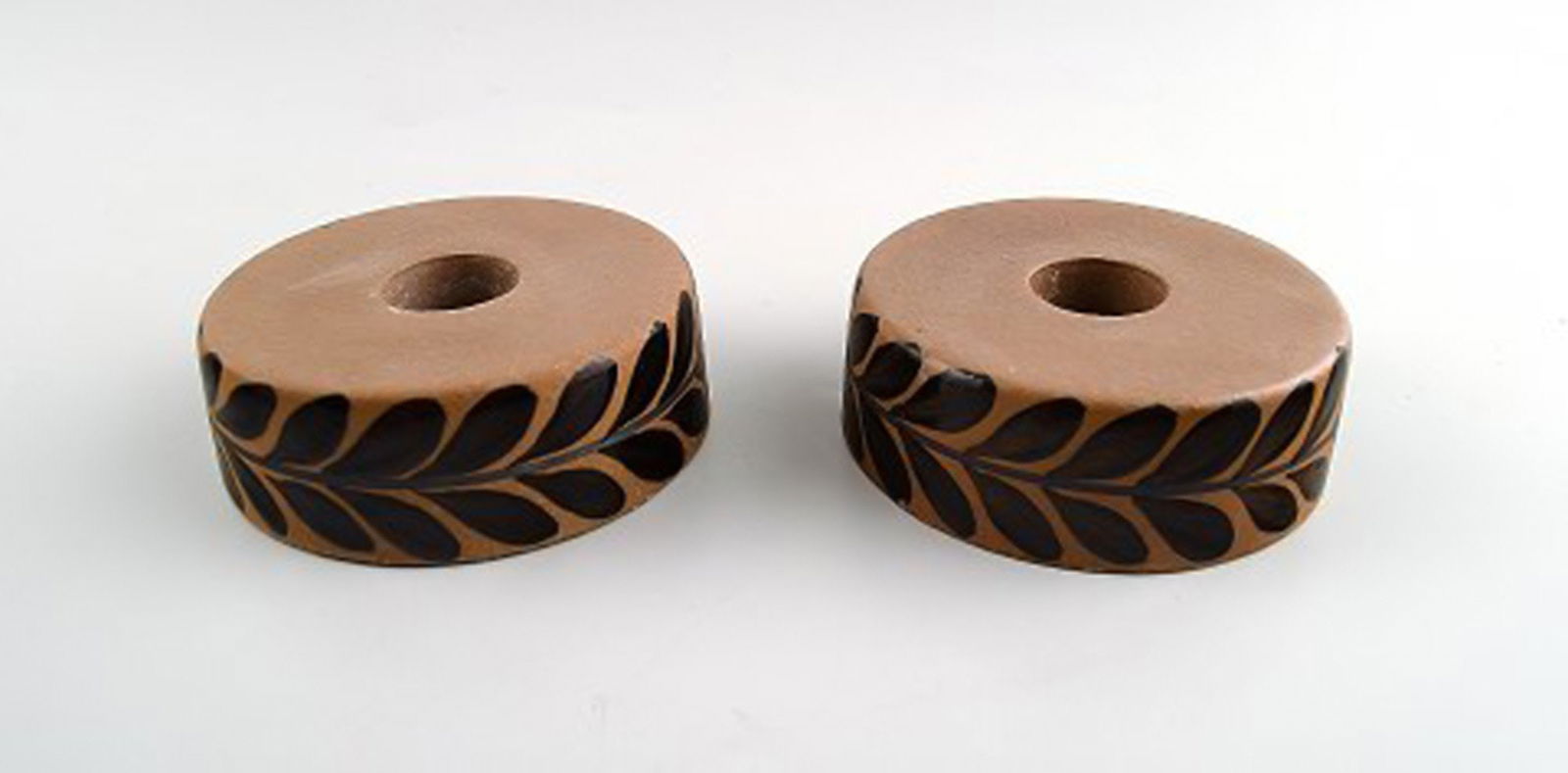 Karin Björquist for GustavsBerg, a pair of ceramics candlesticks. (1 of 2)