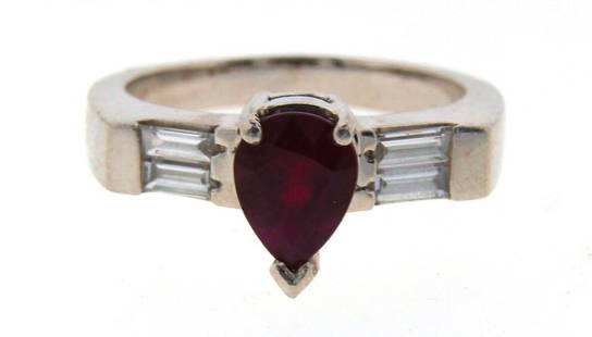SPLENDID Platinum, Diamond & Ruby Ring Circa 1980!: DK Platinum, Diamond & Ruby Ring Unique… Stylish & Classic! A dream of every woman and man & YOU CAN MAKE IT TRUE! This elegant ring is one of a kind! Now you have a chance to purchase it just a