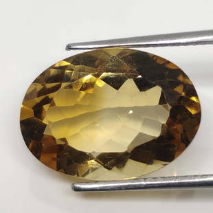 8.06 ct Certified Natural Citrine Oval Cut: Title: 8.06 ct Certified Natural Citrine Oval CutDescription: Title: Natural Citrine Clarity: VVS Gemstones: Citrine Carat Weights: 8.06 ct Size/Dimensions: 16.38 x 11.83 x 6.90 Reserve: $15.00 