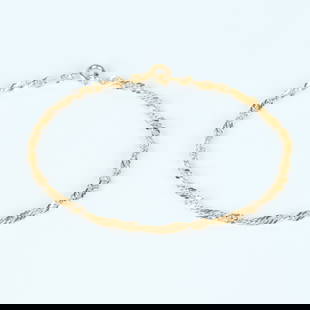 19K Gold Bracelet with twisted mesh: Title: 19K Gold Bracelet with twisted mesh Description: 19K gold bracelet, with twisted mesh. MO28112023.10 Date/Period: 20th century Materials: Gold Weight: 2,43 grams | 0,09 oz Dimensions: 18,5 cm |