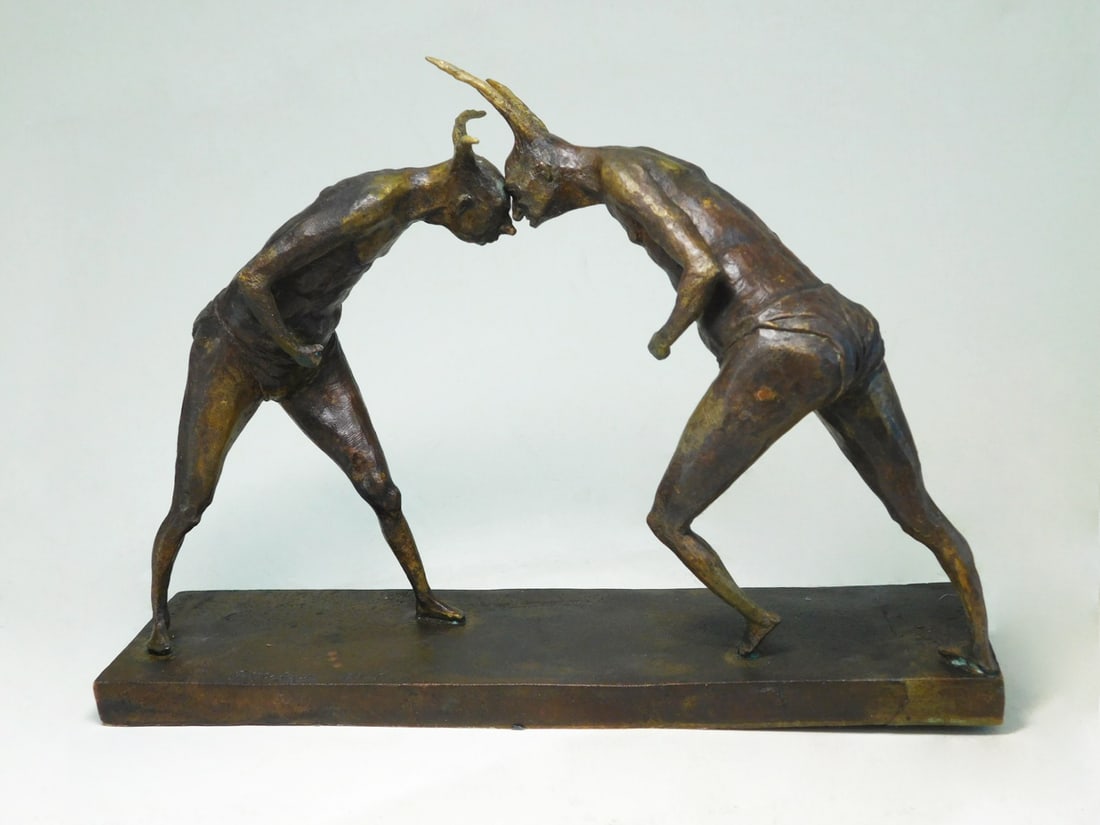 "Discussion", bronze sculpture (1 of 5)