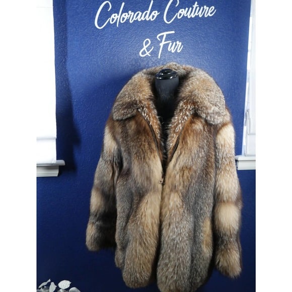 Gorgeous Crystal Fox Fur Bomber Coat Unisex, Mens or Womans (1 of 5)
