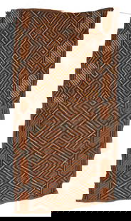 Textile - Fabric - Shoowa-Kuba - DR Congo: Title: Textile - Fabric - Shoowa-Kuba - DR Congo Description: The true jewels of textile art are the small Shoowa cut-pile cloths. Their compex interplay of geometric symbols, inventive rhythm and bal