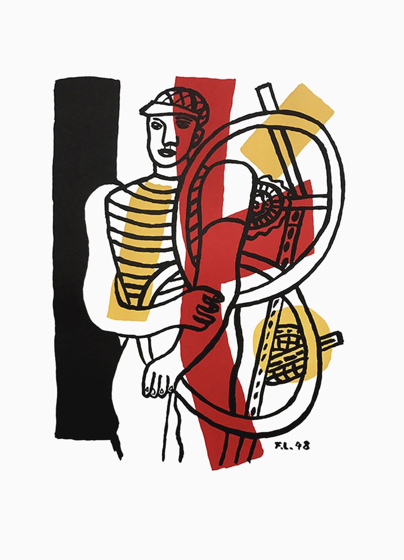 Fernand Leger Lithograph Le Cycliste (1 of 1)