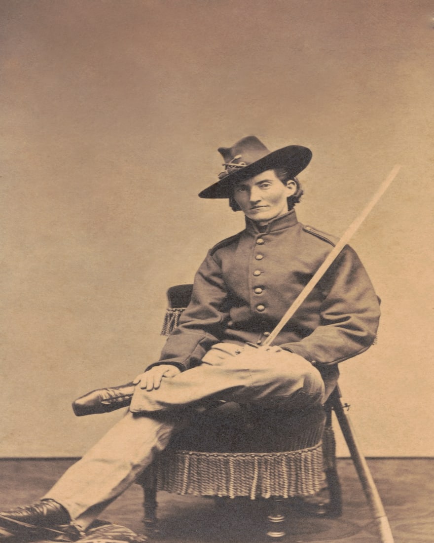 1865, FRANCES CLALIN CLAYTON, CIVIL WAR CO. 1, HEAVY ARTILLERY: TITLE: 1865, FRANCES CLALIN CLAYTON, CIVIL WAR CO. 1, HEAVY ARTILLERY ARTIST/SOURCE: Samuel Masury MEDIUM: PUBLISHED CONTEMPORARY PHOTO-LITHOGRAPH, WITH EXTENSIVE RESTORATION; AFTER MASURYS ORIGINAL A